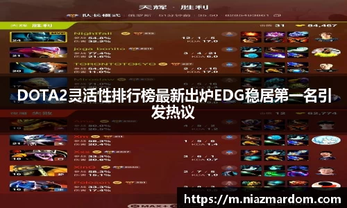 DOTA2灵活性排行榜最新出炉EDG稳居第一名引发热议